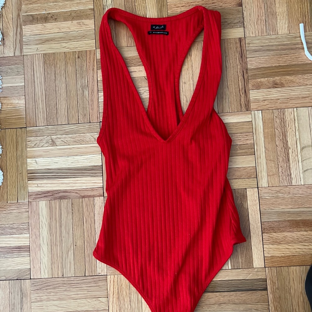 Red Urban Outfitters bodysuit